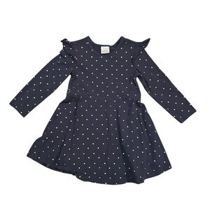 Hanna Andersson Navy Dress with White Dots 90 cm Size 3